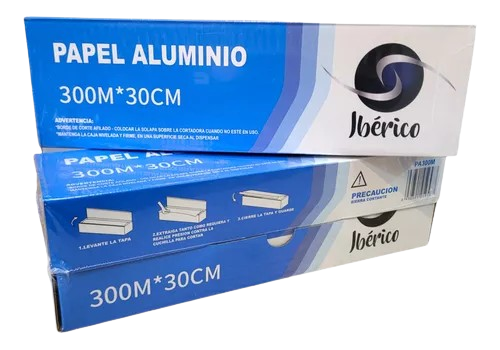 PAPEL ALUMINIO X 300 MTS UND
