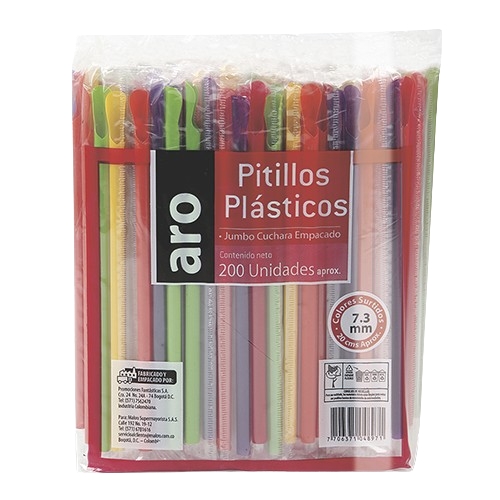 PITILLO SUPER JUMBO COLORES 250 UN