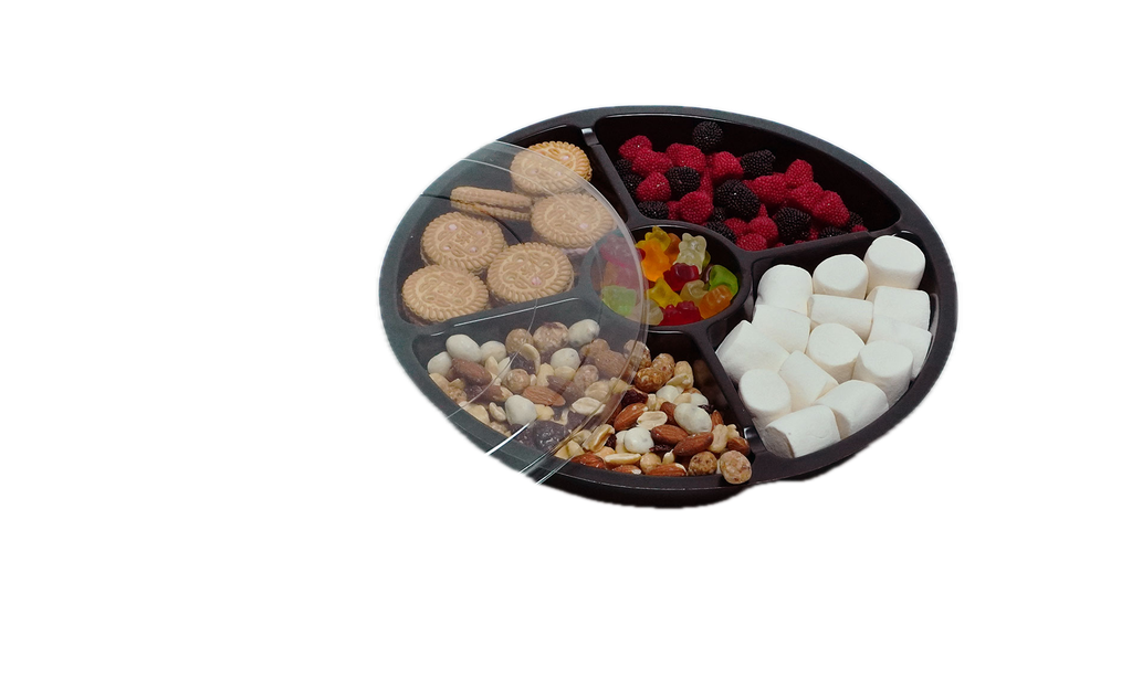 AL-183 BASE Y TAPA CIRCULAR 5 CAVIDADES X 100 UND