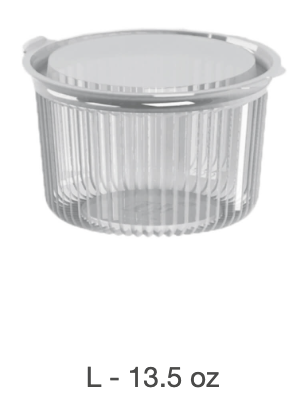 [2029] CONTENEDOR REDONDO CON BISAGRA MINI PACK L CJ X 200 UND