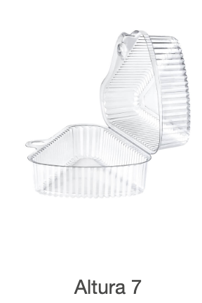 [2035] CONTENEDOR TRIANGULAR 11 X 7 CM X 200 UND