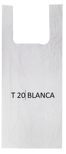 [1008] BOLSA AGARRADERA T-20 BLANCA X 100 UND